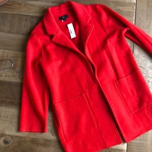 JCrew Red Sophie Sweater Blazer